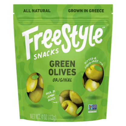 Freestyle Snacks Original Green Olives Pouch, 4oz.