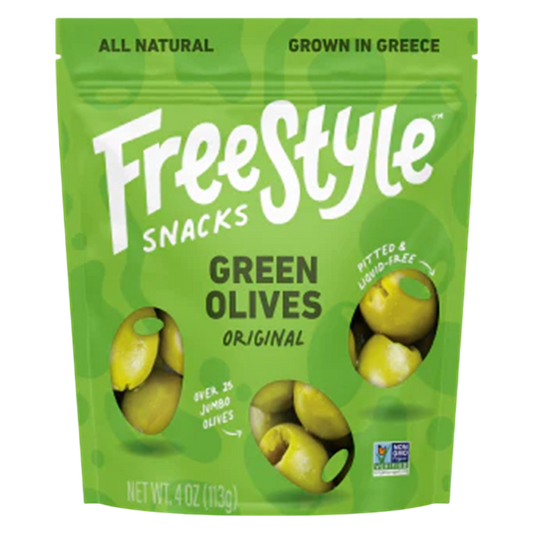 Freestyle Snacks Original Green Olives Pouch, 4oz.