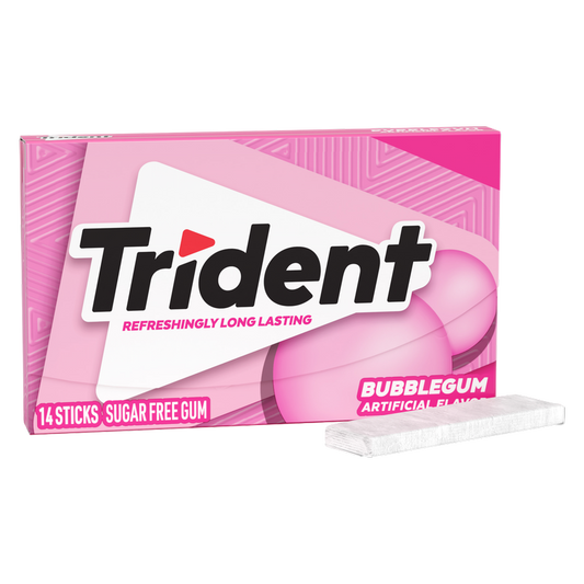 Trident Bubblegum Flavored Gum, 14pc