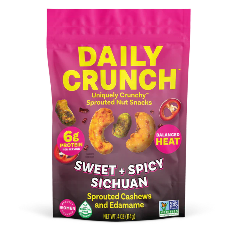 Daily Crunch Sweet + Spicy Sichuan Cashews + Edamame, 4 oz