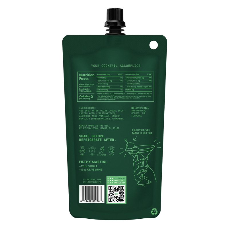 Filthy Olive Brine Pouch 8oz Pouch