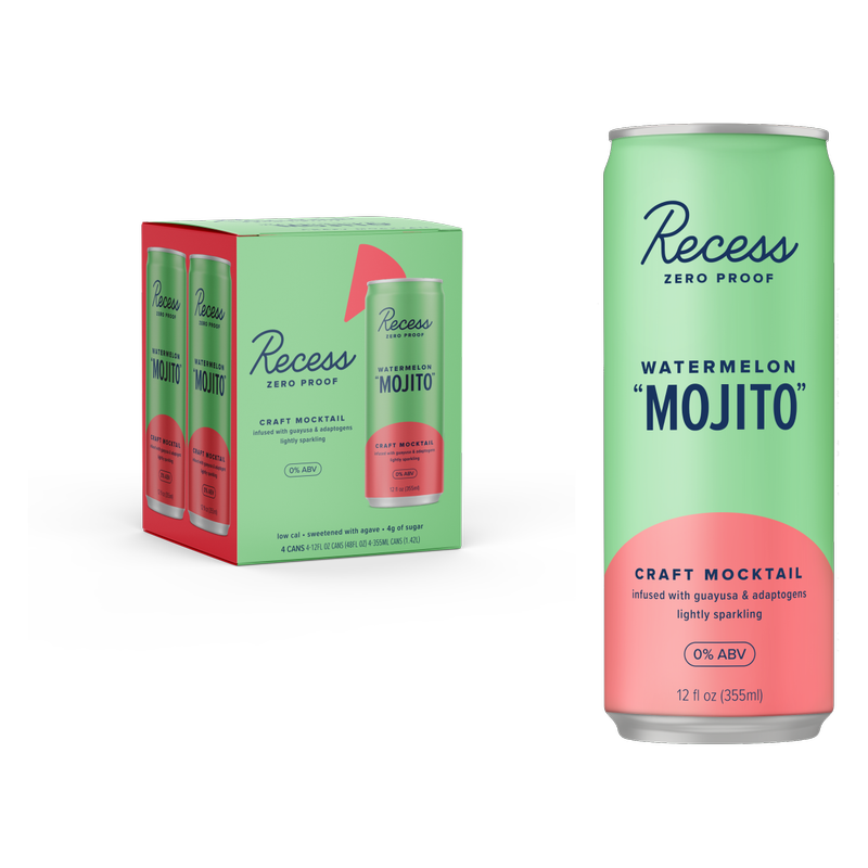 Recess Watermelon Mojito Mocktail 4pk 12oz Can
