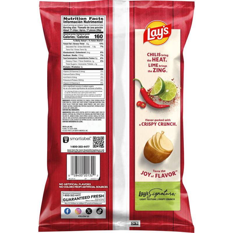 Lay's Chile Limon Potato Chips 7.7oz
