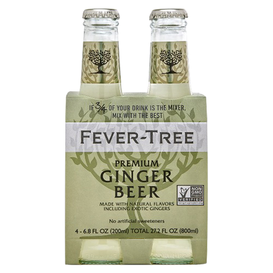 Fever-Tree Ginger Beer 4pk 200ml Glass Bottle