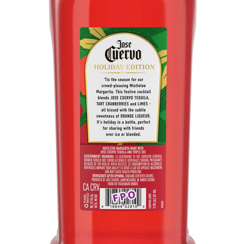 Jose Cuervo Authentic Margarita Mistletoe Ready to Drink Cocktail 1.75L 9.95% ABV