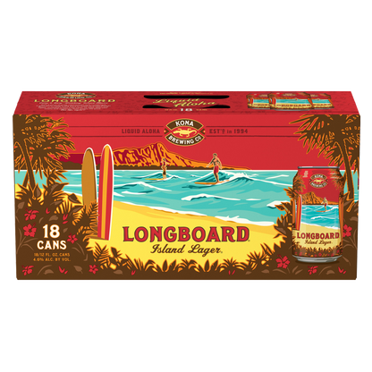 Kona Longboard Island Lager 18pk 12oz Can 4.6% ABV