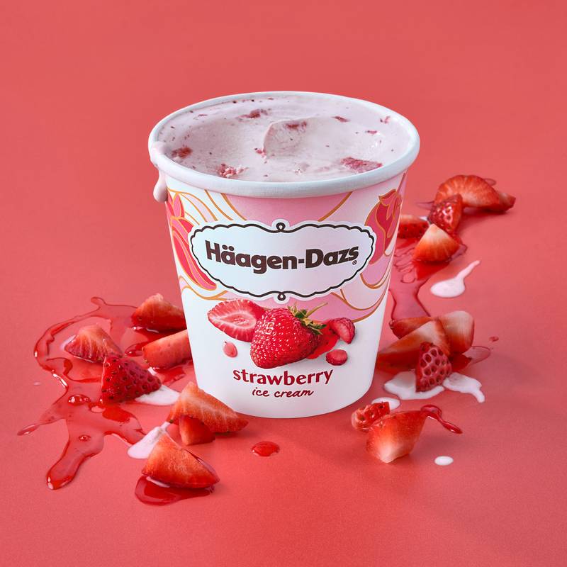 Haagen-Dazs Strawberry Ice Cream, 14oz.