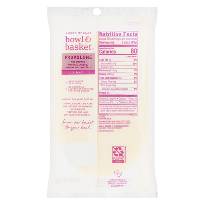 Bowl & Basket Sliced Provolone Cheese - 8oz