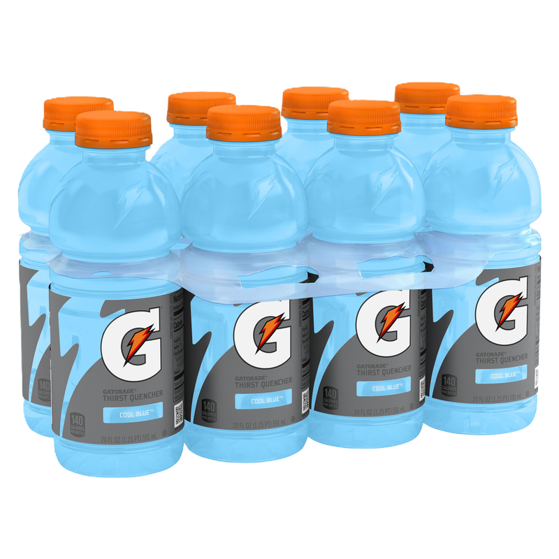 Gatorade Thirst Quencher Cool Blue 20 Fl Oz 8 Count