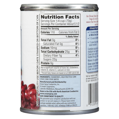 Ocean Spray Whole Berry Cranberry Sauce, 14oz