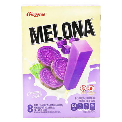Melona Frozen Dairy Dessert Bars, Ube, 8ct