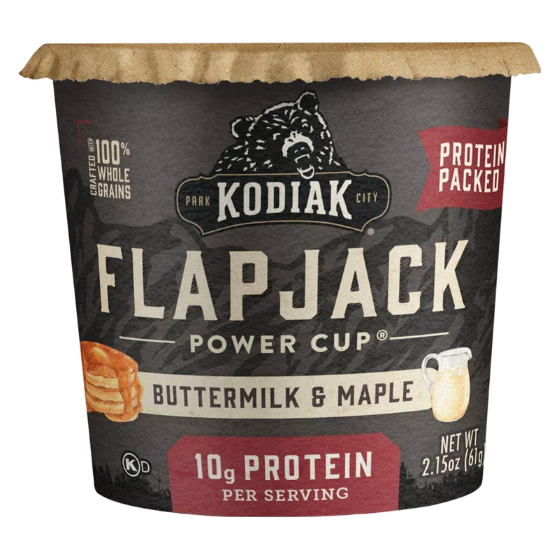 Kodiak Power Cakes Flapjack on the Go Buttermilk & Maple Pancake Cup, 2.15oz.