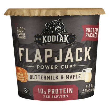 Kodiak Power Cakes Flapjack on the Go Buttermilk & Maple Pancake Cup, 2.15oz.