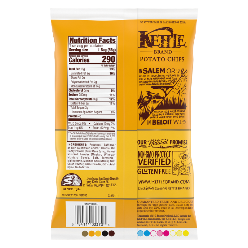Kettle Honey Dijon Chips, 2 oz