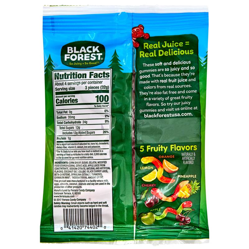 Black Forest Gummy Worms 4.5oz