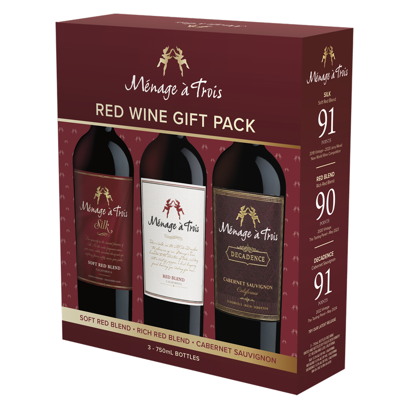 Menage A Trois California Variety 3 Pack (3PK 750 ML)