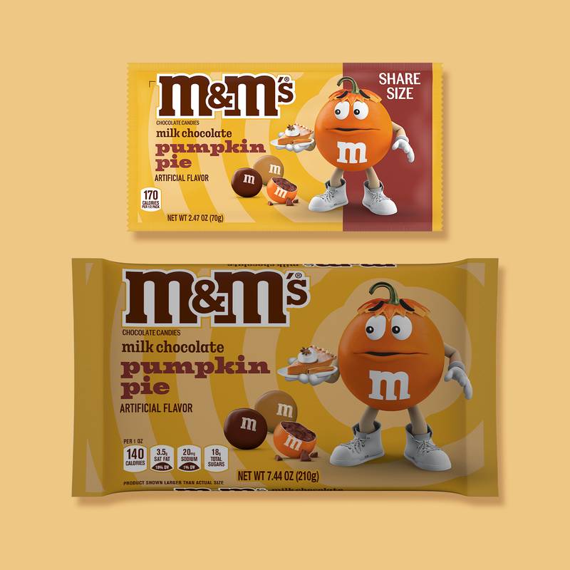 M&M’S® Pumpkin Pie Milk Chocolate Candies Share Size 2.47oz