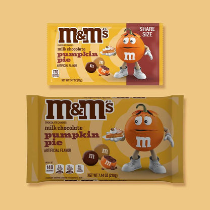 M&M’S® Pumpkin Pie Milk Chocolate Candies Share Size 2.47oz