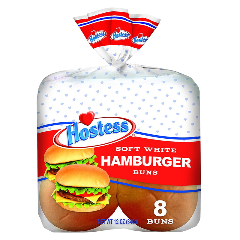 Hostess Soft White Hamburger Buns - 8ct