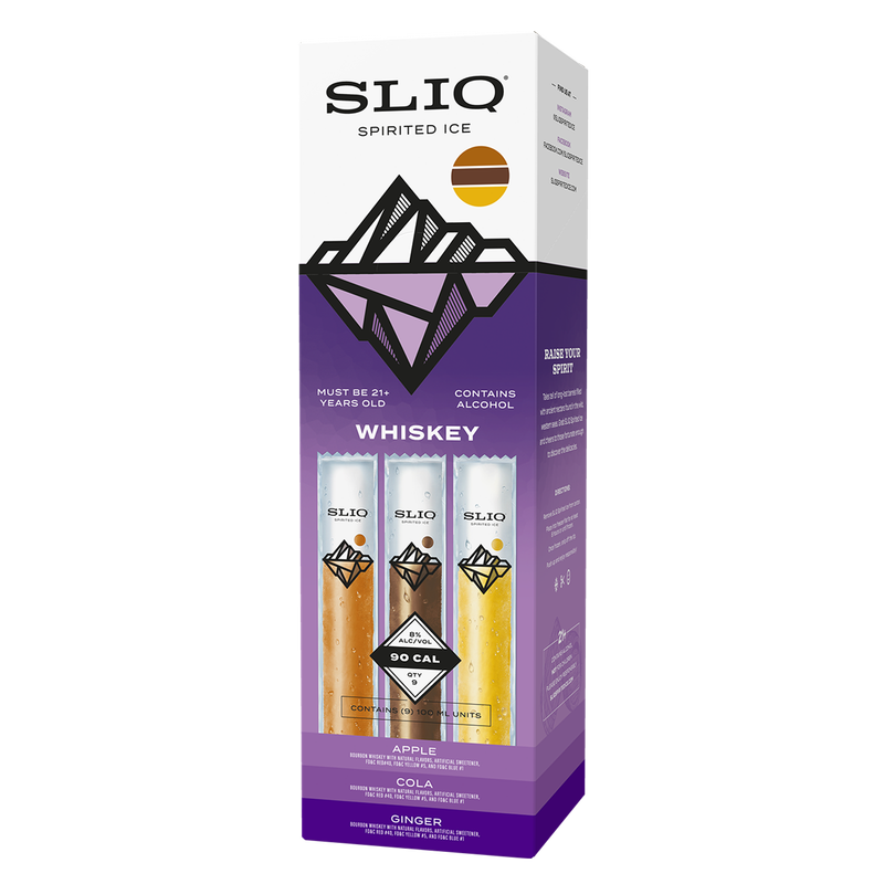 SLIQ Spirited Ice Whiskey Cocktail Pops 9pk 100ml  8% ABV