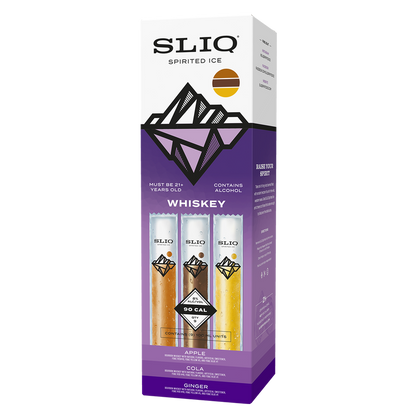SLIQ Spirited Ice Whiskey Cocktail Pops 9pk 100ml  8% ABV
