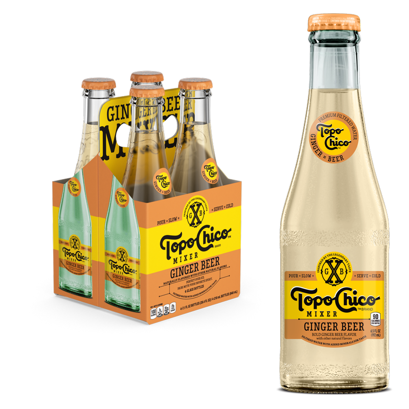 Topo Chico Mixer Ginger Beer 4pk 7.1oz Glass Bottle