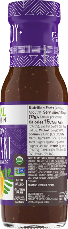 Primal Kitchen Teriyaki Sauce 8.5oz