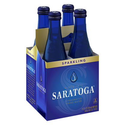 Saratoga Springs Sparkling Water 4pk 12oz Glass Bottle