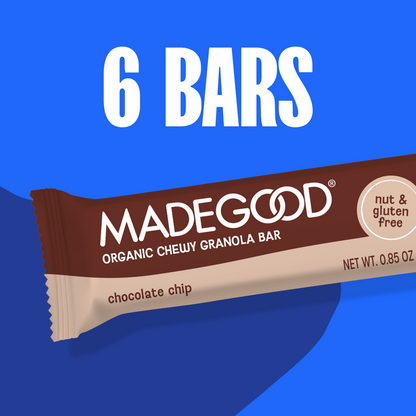 MadeGood Organic Chocolate Chip Granola Bars, 6 Count, 5.1 oz