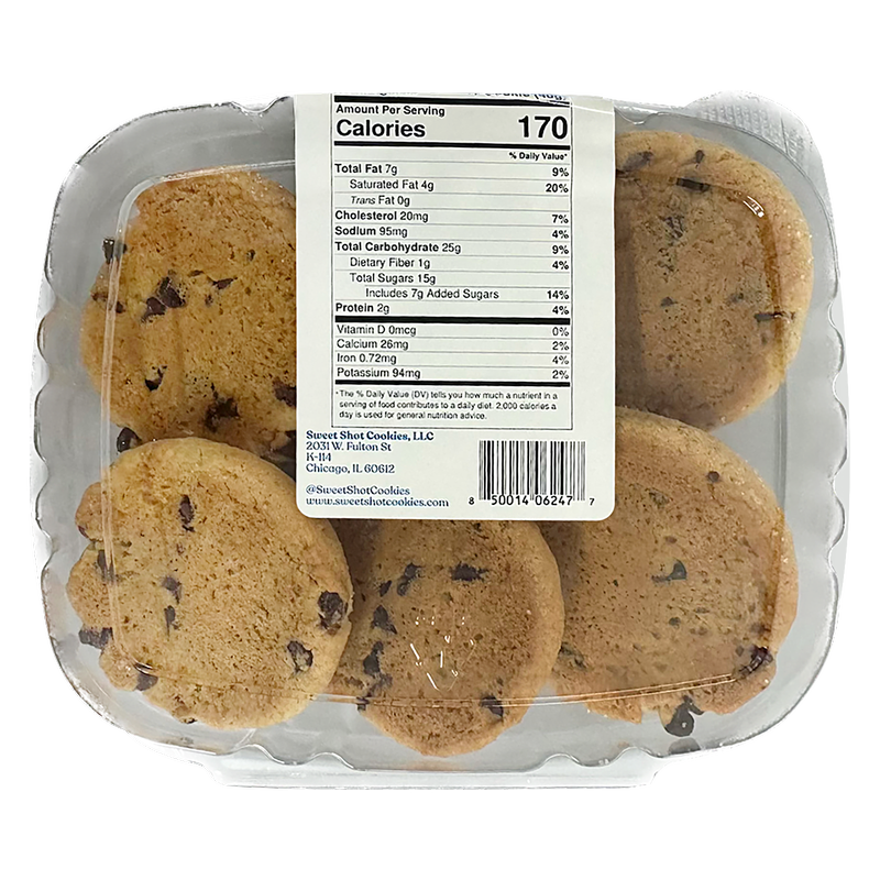 Sweet Shot Cookies Chocolate Chip Ganache 6ct 10oz