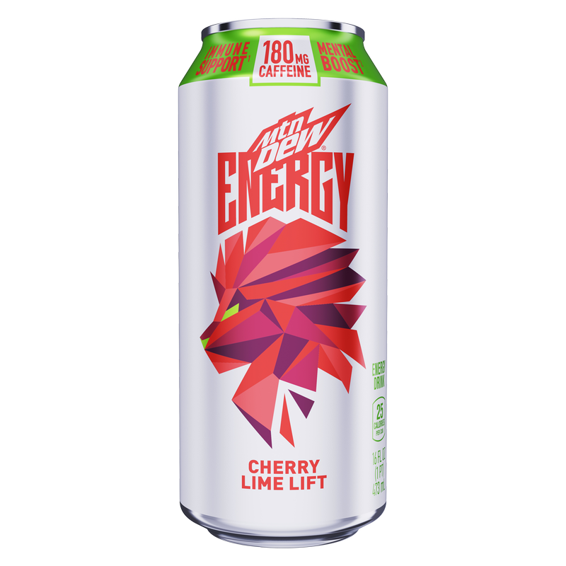 Mountain Dew Energy Cherry Lime Lift 16oz Can