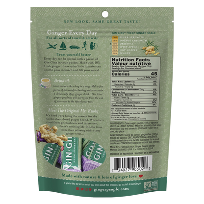 Ginger People Gin Gins Original Ginger Candy, 3oz
