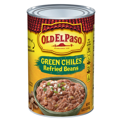 Old El Paso Green Chiles Refried Beans 16oz