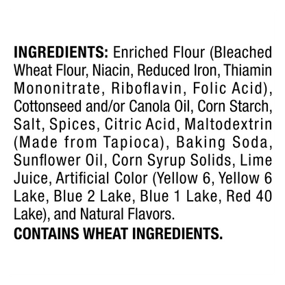 Sabritones Chile and Lime Flavored Puffed Wheat Snacks 4oz