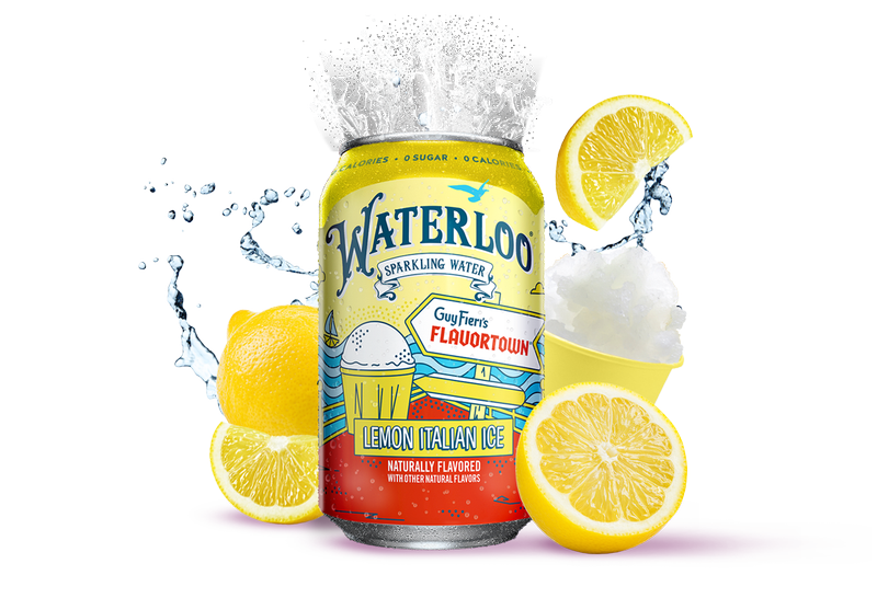 Waterloo Lemon Italian Ice Sparkling Water 12pk 12oz Can