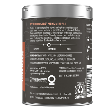 Starbucks Premium Instant Medium Roast 3.17oz Can