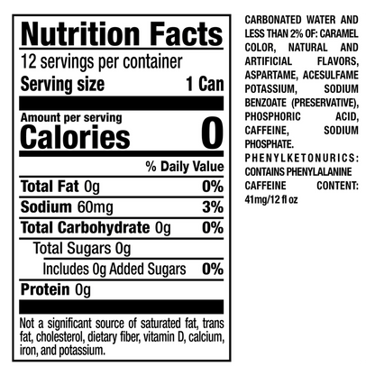 Dr Pepper & Cream Soda Zero Sugar 12pk 12oz Can