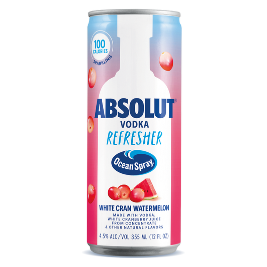 Absolut Vodka Refreshers White Cranberry Watermelon 12oz Can