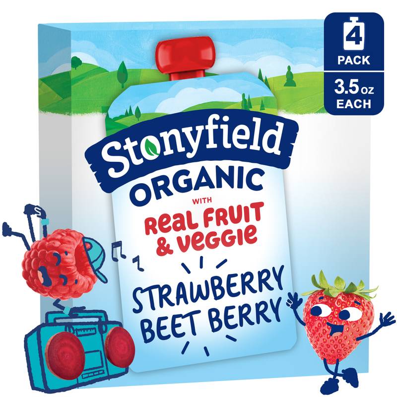 Stonyfield Organic Kids Whole Milk Yogurt Pouches- 4ct