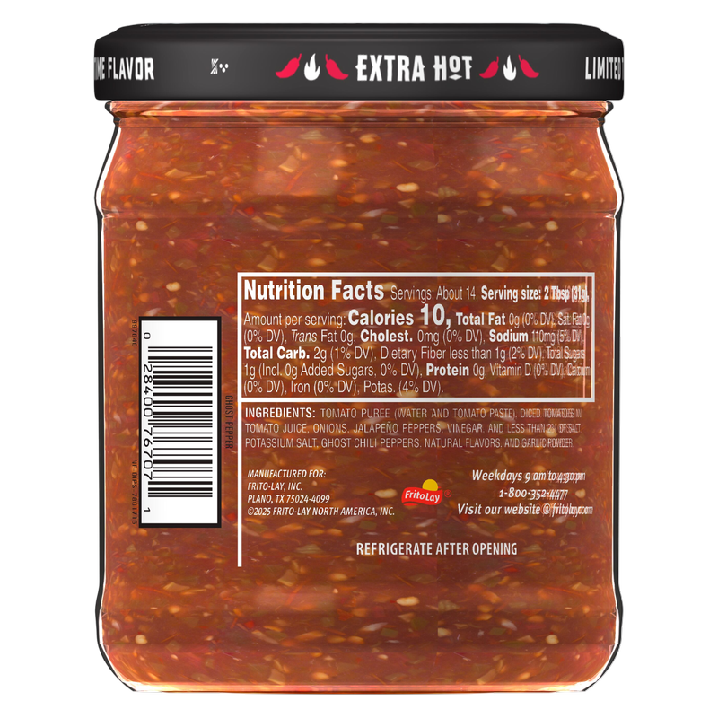 Tostitos Salsa Dip Ghost Pepper 15.5 Oz