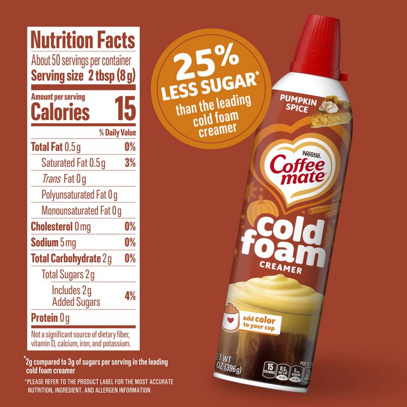 Coffee Mate Pumpkin Spice Cold Foam 14oz Btl