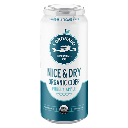 Coronado Brewing Co. Nice & Dry Organic Hard Cider 4pk 16oz Cans