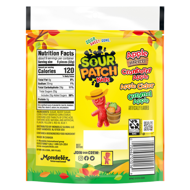 Sour Patch Kids Apple Harvest Soft & Chewy Candy 10oz