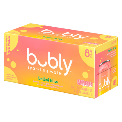 Bubly Bellini Bliss 12oz 8pk