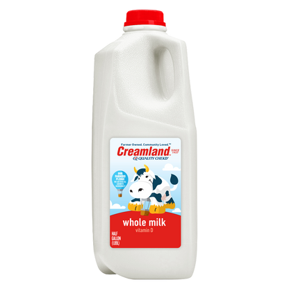 Creamland Whole Vitamin D Milk - 1/2 gallon