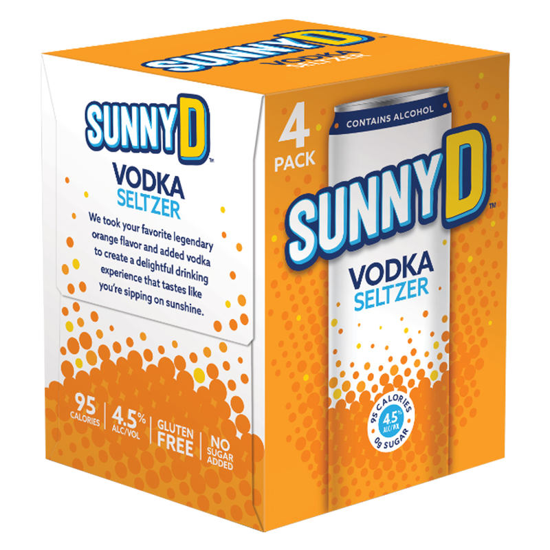Sunny D Vodka Seltzer 4pk 12oz can 4.5% ABV