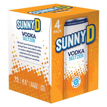 Sunny D Vodka Seltzer 4pk 12oz can 4.5% ABV