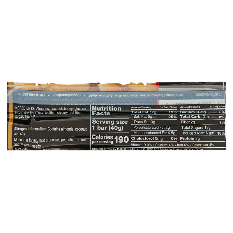 KIND Gluten Free Almond & Coconut Healthy Snack Bar 1.4oz