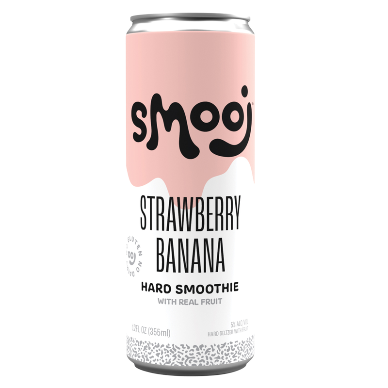 Smooj Strawberry Banana Hard Seltzer Smoothie 4pk 12oz Can 5.0% ABV