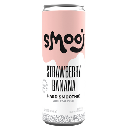 Smooj Strawberry Banana Hard Seltzer Smoothie 4pk 12oz Can 5.0% ABV